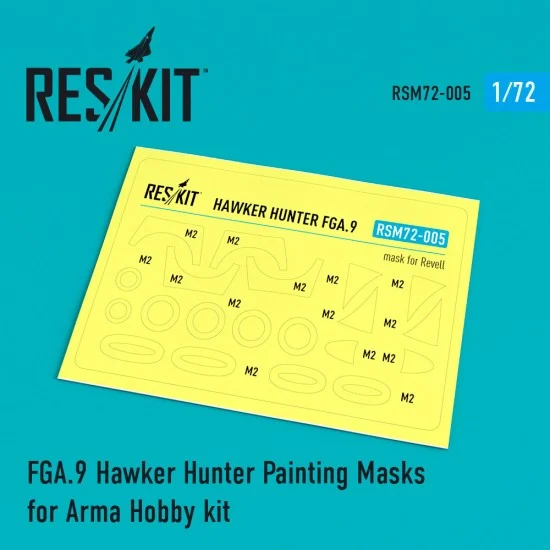 Reskit RSM72-0005 1/72 Hawker Hunter FGA.9 Painting Masks for Revell kits