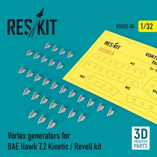 Reskit RSU32-0084 1/32 BAE Hawk T.2 Vortex Generators for Kinetic / Revell kit (3D Printing)