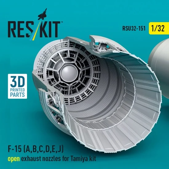 Reskit RSU32-0151 1/32 F-15 (A/B/C/D/E/J) Open Exhaust Nozzles for Tamiya Kit