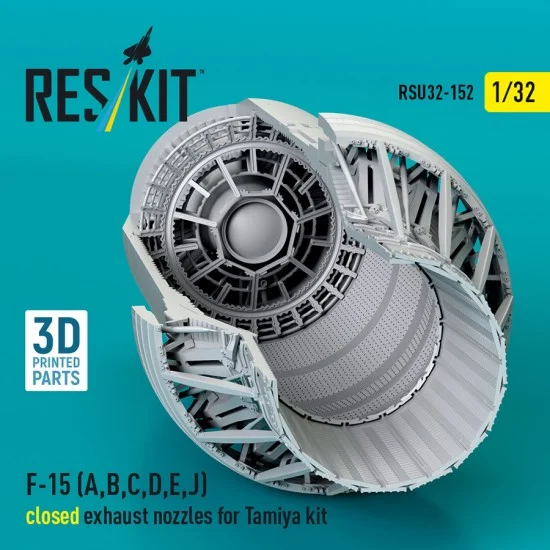 Reskit RSU32-0152 1/32 F-15 (A/B/C/D/E/J) Closed Exhaust Nozzles for Tamiya Kit
