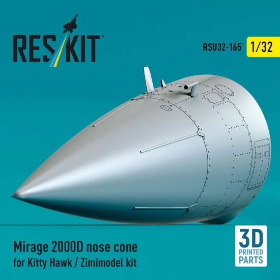 Reskit RSU32-0165 1/32 Mirage 2000D Nose Cone for Kitty Hawk / Zimimodel Kit