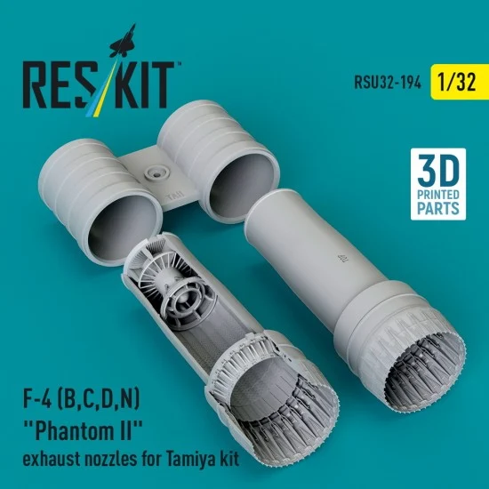 Reskit RSU32-0194 1/32 F-4 (B, C, D, N) Phantom II Exhaust Nozzles for Tamiya kit