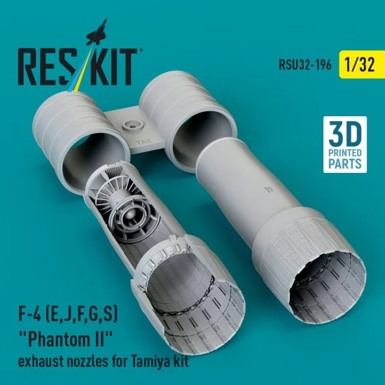 Reskit RSU32-0196 1/32 F-4 (E, J, F, G, S) Phantom II Exhaust Nozzles for Tamiya kit