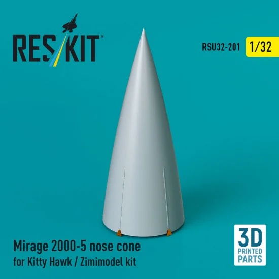 Reskit RSU32-0201 1/32 Mirage 2000-5 Nose Cone for Kitty Hawk / Zimimodel Kit