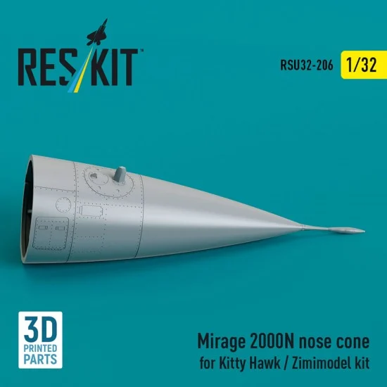 Reskit RSU32-0206 1/32 Mirage 2000N Nose Cone for Kitty Hawk / Zimimodel Kit