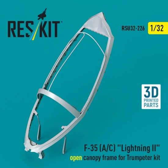 Reskit RSU32-0226 1/32 F-35 (A/C) Lightning II Open Canopy Frame for Trumpeter Kit