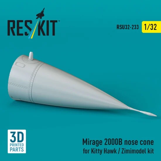 Reskit RSU32-0233 1/32 Mirage 2000B Nose Cone for Kitty Hawk / Zimimodel Kit