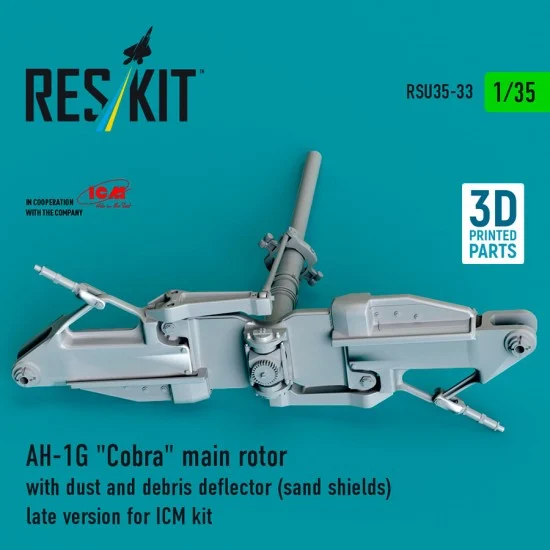 Reskit RSU35-0033 1/35 AH-1G Cobra Main Rotor w/Dust and Debris Deflector (sand shields) Late for ICM kit