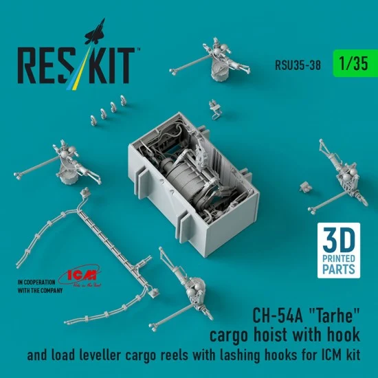 Reskit RSU35-0038 1/35 Ch-54A Tarhe Cargo Hoist w/Hook and Load Leveller Cargo Reels for ICM Kit