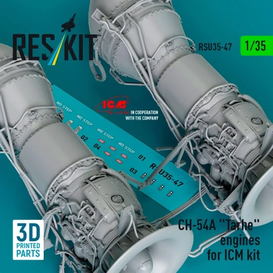Reskit RSU35-0047 1/35 CH-54A Tarhe Engines for ICM Kit