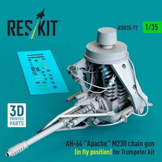 Reskit RSU35-0072 1/35 AH-64 Apache M230 Chain Gun (fly position) for Trumpeter kit (RSU35-0072)