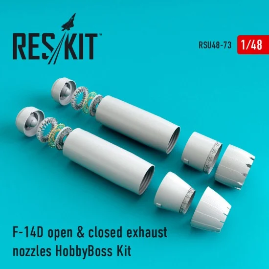 Reskit RSU48-0073 1/48 Grumman F-14D Tomcat Open & Closed Exhaust Nozzles for HobbyBoss kits