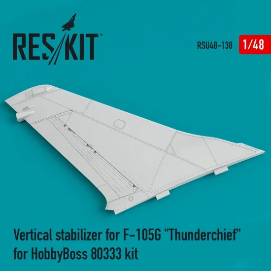 Reskit RSU48-0138 1/48 F-105G Thunderchief Vertical Stabilizer for HobbyBoss #80333 kit