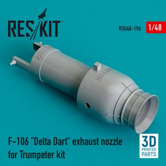 Reskit RSU48-0196 1/48 F-106 Delta Dart Exhaust Nozzle for Trumpeter kit (3D Printing)