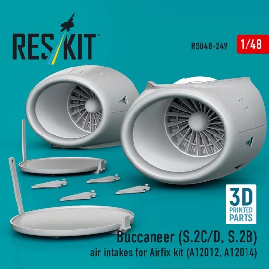 Reskit U48-0249 1/48 Buccaneer (S.2C/D/S.2B) Air Intakes for Airfix kit #12012/12014