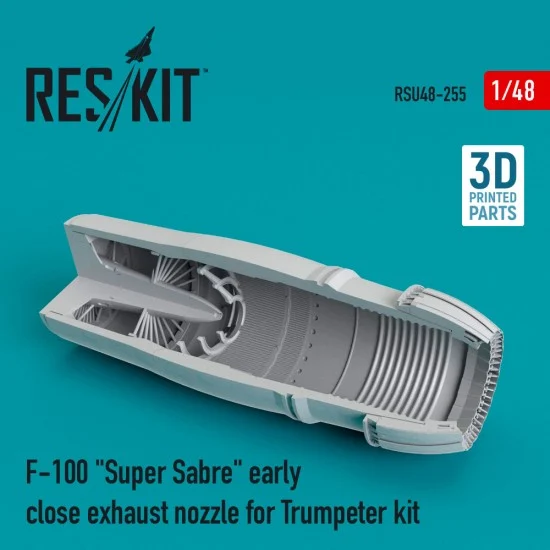 Reskit RSU48-0255 1/48 F-100 Super Sabre Early Close Exhaust Nozzle for Trumpeter kit