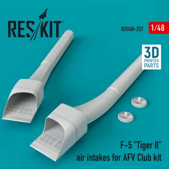 Reskit RSU48-0257 1/48 F-5 Tiger II Air Intakes for AFV Club kit (3D Printing)