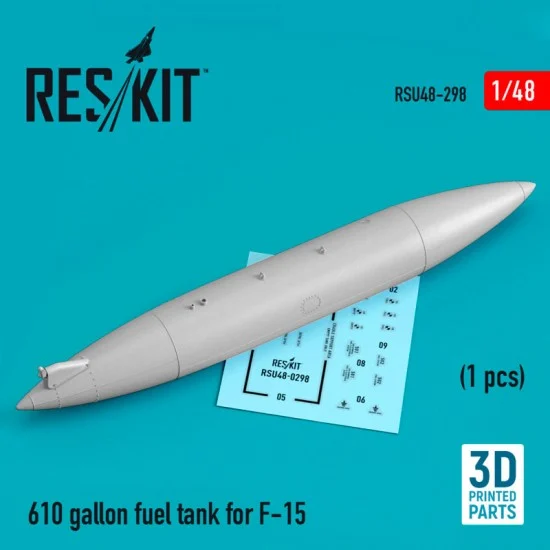Reskit RSU48-0298 1/48 610 Gallon Fuel Tank for F-15 (1pcs)