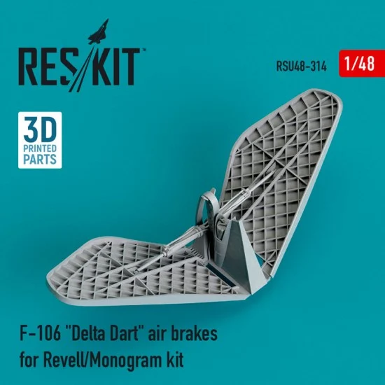 Reskit RSU48-0314 1/48 F-106 Delta Dart Air Brakes for Revell/Monogram kit (3D Printing)