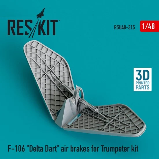 Reskit RSU48-0315 1/48 F-106 Delta Dart Air Brakes for Trumpeter kit (3D printing)