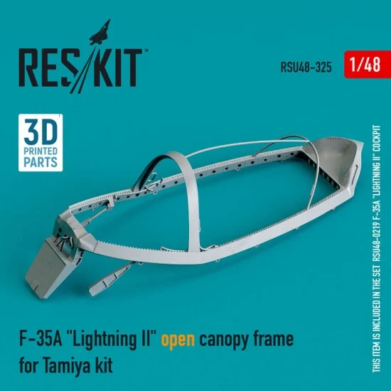 Reskit RSU48-0325 1/48 F-35A Lightning II Open Canopy Frame for Tamiya kit (3D Printing)