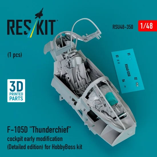 Reskit RSU48-0350 1/48 F-105D Thunderchief Cockpit Early (Detailed Edition) for Hobby Boss Kit