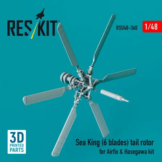 Reskit RSU48-0360 1/48 Sea King (6 blades) Tail Rotor for Airfix/Hasegawa kit
