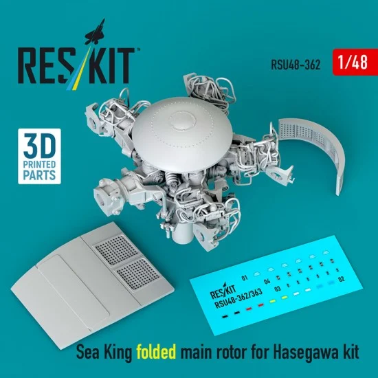 Reskit RSU48-0362 1/48 Sea King Folded Main Rotor for Hasegawa Kit