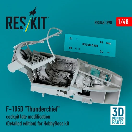 Reskit RSU48-0398 1/48 F-105D Thunderchief Cockpit Late (Detailed Edition) for Hobby Boss Kit