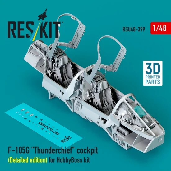 Reskit RSU48-0399 1/48 F-105G Thunderchief Cockpit (Detailed edition) for HobbyBoss (RSU48-0399)