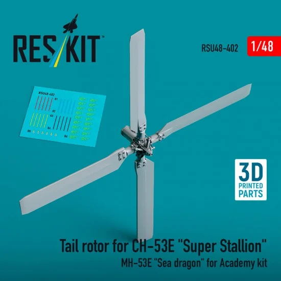 Reskit RSU48-0402 1/48 Tail Rotor for Ch-53E Super Stallion, MH-53E Sea Dragon for Academy Kit