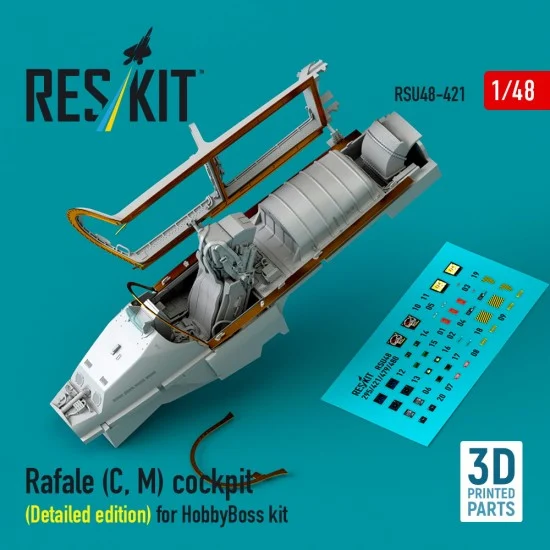 Reskit RSU48-0421 1/48 Rafale (C, M) Cockpit (Detailed edition) for HobbyBoss kit