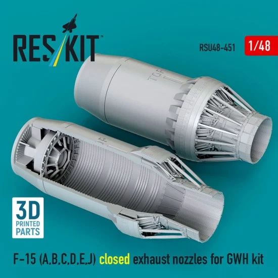 Reskit RSU48-0451 1/48 F-15 (A/B/C/D/E/J) Closed Exhaust Nozzles for Great Wall Hobby Kit