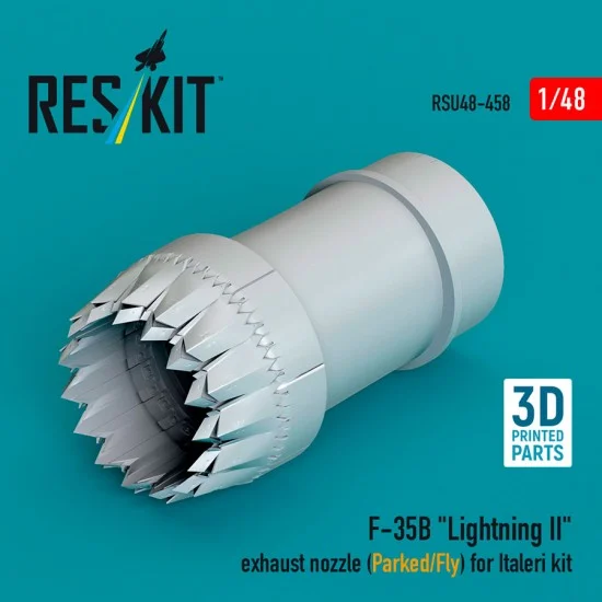 Reskit RSU48-0458 1/48 F-35B Lightning II Exhaust Nozzle (Parked/Fly) for Italeri kit