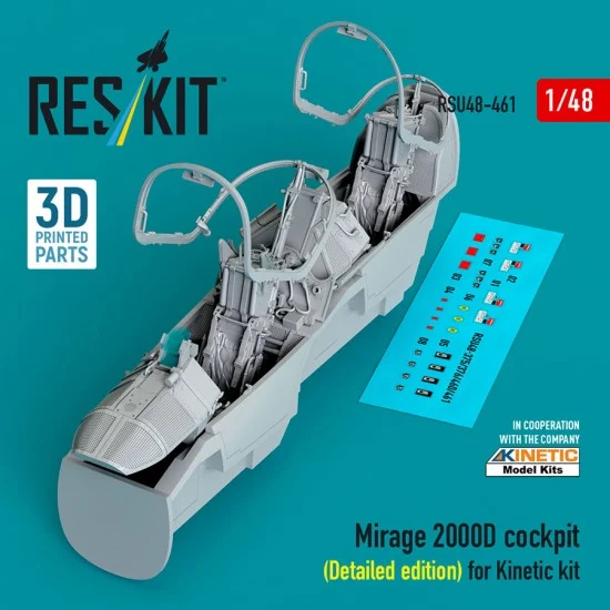 Reskit RSU48-0461 1/48 Mirage 2000D Cockpit (Detailed Edition) for Kinetic Kit
