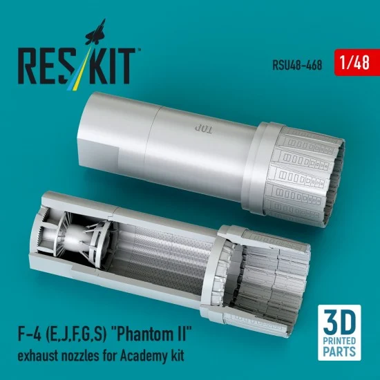 Reskit RSU48-0468 1/48 F-4 (E, J, F, G, S) Phantom II Exhaust Nozzles for Academy kit
