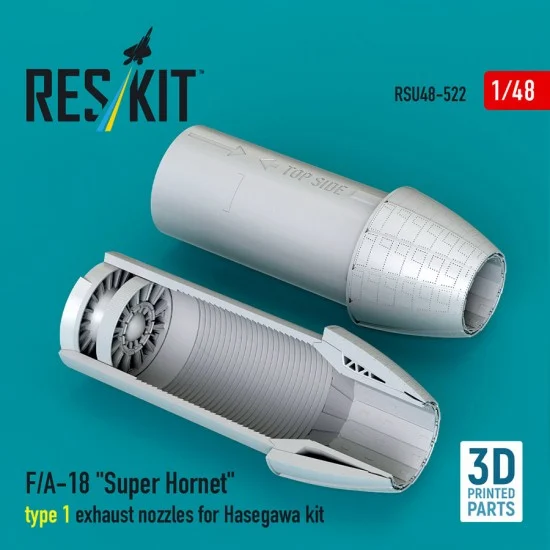 Reskit RSU48-0522 1/48 F/A-18 Super Hornet Type 1 Exhaust Nozzles for Hasegawa Kit