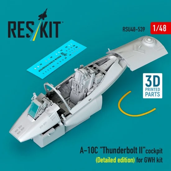 Reskit U48-0539 1/48 A-10C Thunderbolt II Cockpit (Detailed edition) for Great Wall Hobby kit