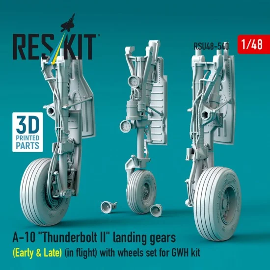 Reskit RSU48-0540 1/48 A-10 Thunderbolt II Landing Gears (Early Late) (In Flight) for GWH Kit