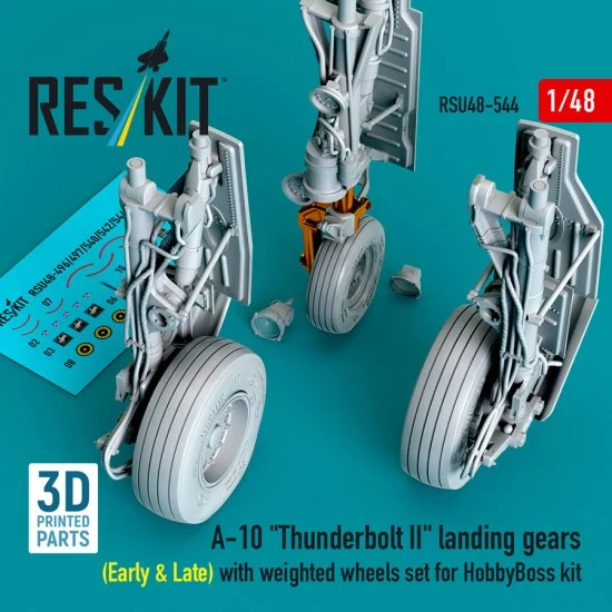 Reskit RSU48-0544 1/48 A-10 Thunderbolt II Landing Gears (Early Late) for HobbyBoss Kit