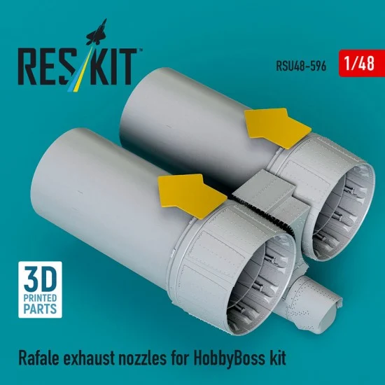 Reskit U48-0596 1/48 Rafale Exhaust Nozzles for HobbyBoss kit