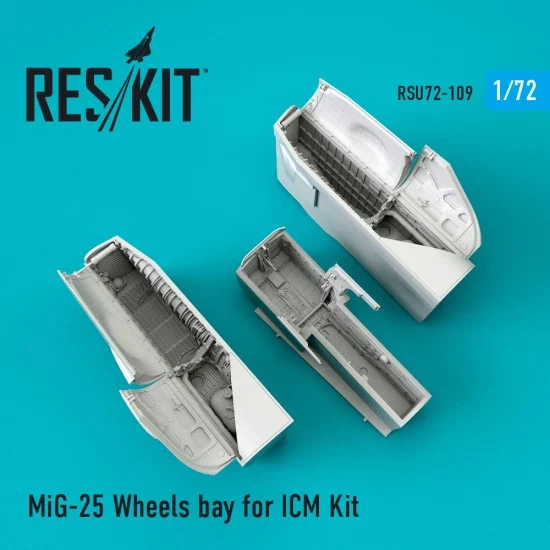 Reskit RSU72-0109 1/72 Mikoyan-Gurevich MiG-25 Wheels bay for ICM Kit