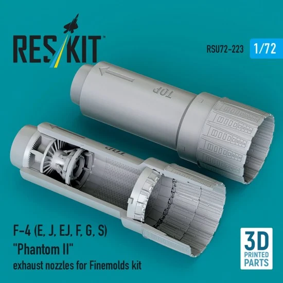 Reskit U72-0223 1/72 F-4 (E/J/EJ/F/G/S) Phantom II Exhaust Nozzles for Finemolds kit