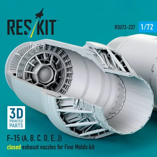 Reskit RSU72-0237 1/72 F-15 (A/B/C/D/E/J) Closed Exhaust Nozzles for Fine Molds Kit