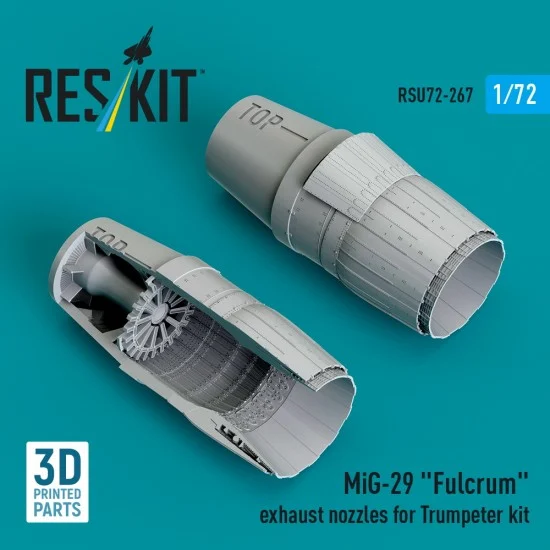 Reskit RSU72-0267 1/72 MiG-29 Fulcrum Exhaust Nozzles for Trumpeter kit