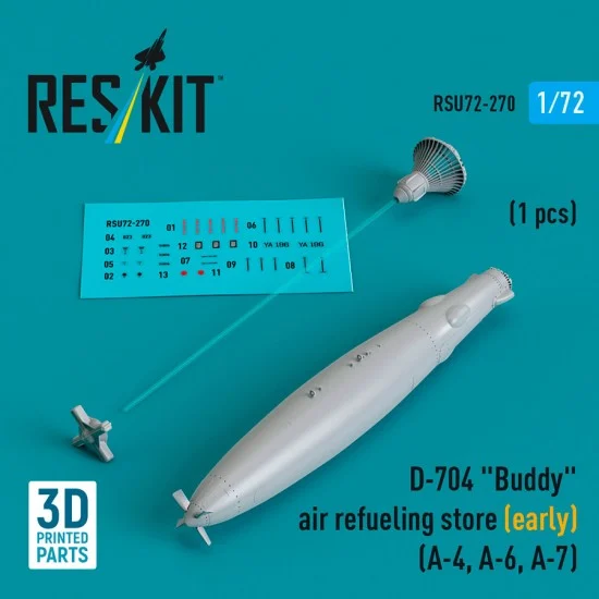 Reskit RSU72-0270 1/72 D-704 Buddy Air Refueling Store (early) for A-4, A-6, A-7