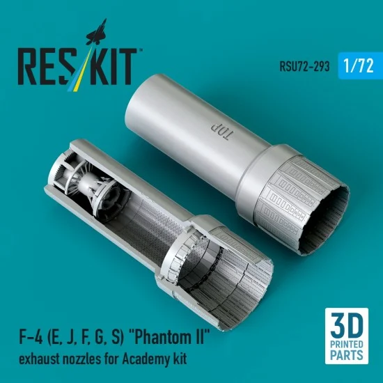 Reskit RSU72-0293 1/72 F-4 (E, J, F, G, S) Phantom II Exhaust Nozzles for Academy kit