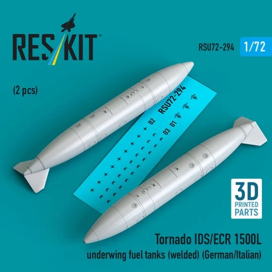 Reskit U72-0294 1/72 German/Italian Tornado IDS/ECR 1500L Underwing Fuel Tanks (welded)