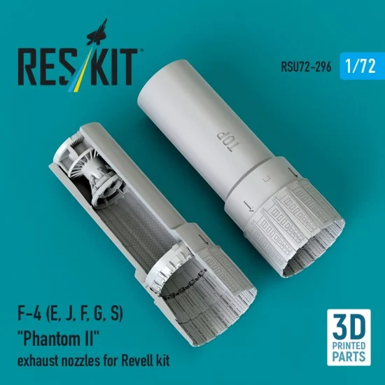 Reskit RSU72-0296 1/72 F-4 (E, J, F, G, S) Phantom II Exhaust Nozzles for Revell kit