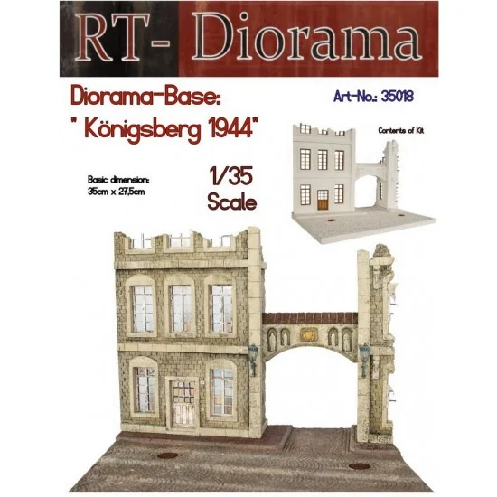 RT Diorama 35018 1/35 WWII "Konigsberg 1944" Diorama Base - Scenics & Diorama